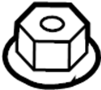 View Steering Tie Rod Nut Full-Sized Product Image