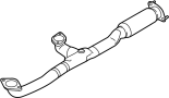 Image of Pipe. Exhaust. Crossover. (Front). Exhaust Crossover Pipe. image for your 2013 Lincoln MKX   
