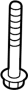 View Suspension Control Arm Bolt (Front, Upper, Lower) Full-Sized Product Image