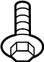 View Screw. Deflector. (Front, Rear) Full-Sized Product Image