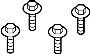 Image of Bolt. Bracket. (Front, Rear, Lower). A threaded rod with a. image for your 2019 Ford Transit-250   