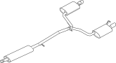 Image of Exhaust Muffler (Rear) image for your 2016 Lincoln MKX   