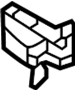 View Clip. Trim. Plate. Sill. Retainer. (Front, Rear, Upper, Lower) Full-Sized Product Image