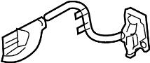 Image of Interior Door Handle (Left, Lower) image for your 2000 Ford F-150 5.4L Triton V8 CNG M/T 4WD XLT Extended Cab Pickup Stepside 