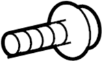 View Molding. Clip. Body. Wheel. Screw. (Rear, Lower) Full-Sized Product Image 1 of 4