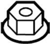 View Steering Tie Rod Nut Full-Sized Product Image