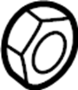 View Steering Tie Rod Nut Full-Sized Product Image 1 of 6
