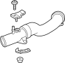 Image of Intercooler Pipe (Upper) image for your 2021 Ford F-150 3.5L PowerBoost V6 FULL HYBRID EV-GAS (FHEV) A/T RWD XL Extended Cab Pickup Fleetside 