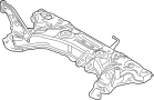 Image of Suspension Subframe Crossmember (Front, Lower) image for your 2016 Ford Fiesta  Titanium Hatchback 