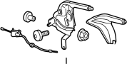 Image of Parking Brake Pedal Release Handle image for your 2020 Ford Transit-250 3.5L V6 FLEX A/T AWD Base Extended Cargo Van 