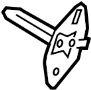 View Folding Seat Lock Striker Full-Sized Product Image 1 of 6