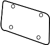 4805956AA License. Plate. Frame.
