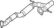 68110128AC Pipe. Exhaust. Crossover. (Front)
