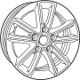 5LN634X8AC ALUMINUM. Wheel, alloy.