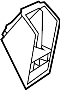 Image of Coat Hook Bracket image for your 2024 Ram 1500 Laramie Crew Cab Pickup Fleetside 5.7L HEMI V8 A/T 4WD 
