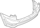68302666AA Bumper Cover (Rear, Upper, Lower)