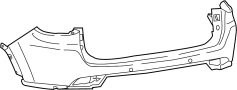 68552418AA Bumper Cover (Rear, Upper, Lower)