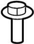 View Bolt. Tray. Battery. Bracket. Console. HEX FLANGE HEAD.  Full-Sized Product Image 1 of 3