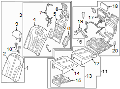 Image of Seat Back Frame (Left, Rear) image for your Genesis