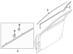 Image of Door Applique (Left, Rear) image for your 2022 Genesis G90   