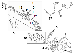 Image of Disc Brake Pad Set (Rear) image for your 1999 Hyundai Elantra   