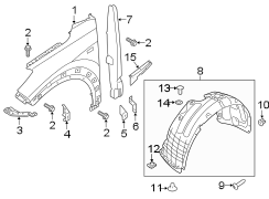 Fender Closing Plate (Left, Upper)