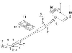 Muffler. Converter. (Front). A Muffler without any.