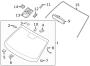 Diagram REVEAL MOLDINGS. WINDSHIELD GLASS. for your 2003 Hyundai XG300/350