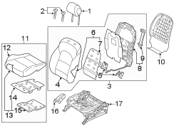 Seat Cushion Foam (Left, Front)