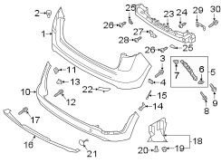 Diagram Rear bumper. Bumper & components. for your Hyundai