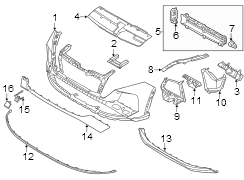 Image of Bumper Cover Bracket (Right, Front, Upper, Lower) image for your 2005 Hyundai Elantra   
