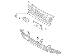 Image of Grille (Upper, Lower) image for your 2021 Hyundai Accent SE Sedan 1.6L Gamma II CVT