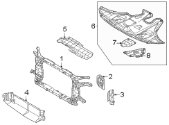 Image of Radiator Support Air Deflector (Left) image for your 1998 Hyundai Elantra   