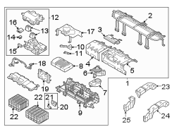 Image of Battery Hold Down Frame (Upper) image for your 2017 Hyundai Elantra   