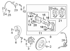 Disc Brake Caliper (Left)