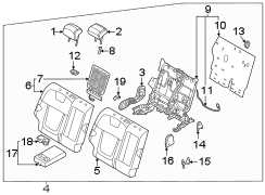 Seat Back Assembly (Right, Rear)