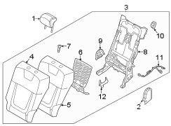 Seat Back Recliner Adjustment Mechanism Cover (Left)