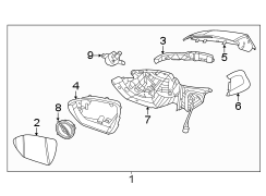 Diagram Front door. Outside mirrors. for your 2022 Hyundai Tucson