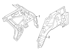 Image of Quarter Panel (Right, Lower) image for your 2021 Hyundai Accent SE Sedan 1.6L Gamma II CVT