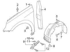 Image of Fender Insulator (Right, Rear) image for your 2015 Hyundai Elantra   