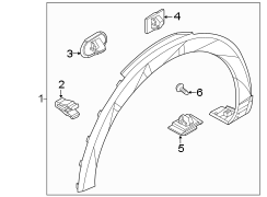 Image of Wheel Arch Molding (Right, Upper) image for your 1998 Hyundai Elantra   