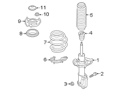 Image of Suspension Strut (Left, Front) image for your Hyundai