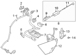 Diagram Quarter panel. Electrical components. for your Hyundai