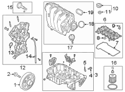 Diagram Engine / transaxle. Engine parts. for your Hyundai