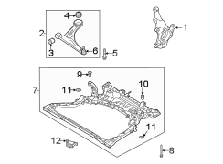 Diagram Front suspension. Suspension components. for your Hyundai