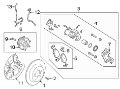 Image of Disc Brake Caliper (Right, Rear) image for your Hyundai Elantra  