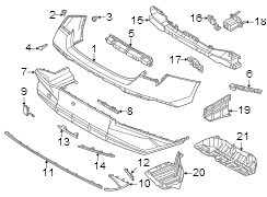 Bumper Impact Bar Bracket (Right, Rear, Upper)