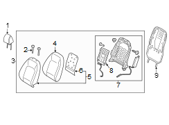 Seat Back Cushion Cover (Left, Front, Rear)