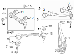 Image of Suspension Control Arm (Left, Front, Upper) image for your 2021 Genesis G80 3.5L V6 A/T RWD Base Sedan 