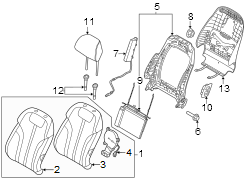 Image of Seat Back Cushion (Right, Front) image for your 2023 Genesis G90   